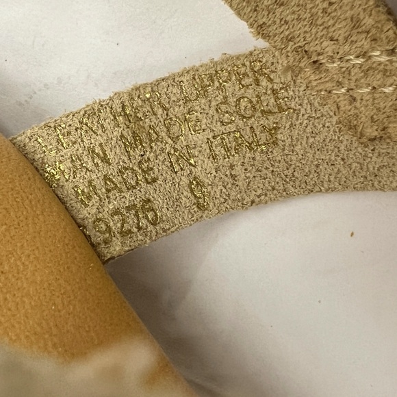 AVELLINI GENUINE LEATHER COLORFUL FLORAL PLATFORM, TAN STRAPS, ITALIAN, SIZE9 - Picture 12 of 16